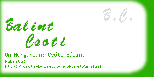 balint csoti business card